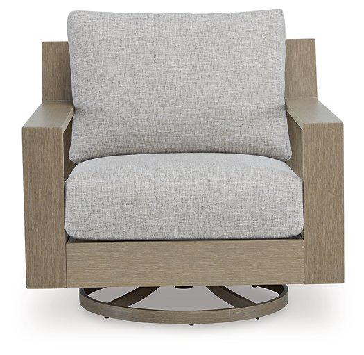 Kimpton Isle Outdoor Swivel Lounge Chair with Cushion - Furniture Bros & Mattress (Bolingbrook, IL)