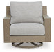 Kimpton Isle Outdoor Swivel Lounge Chair with Cushion - Furniture Bros & Mattress (Bolingbrook, IL)