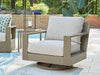 Kimpton Isle Outdoor Swivel Lounge Chair with Cushion - Furniture Bros & Mattress (Bolingbrook, IL)