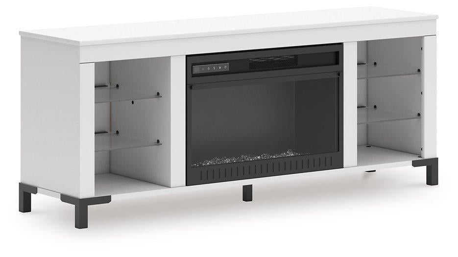 Brollevi 60" TV Stand with Electric Fireplace - Furniture Bros & Mattress (Bolingbrook, IL)