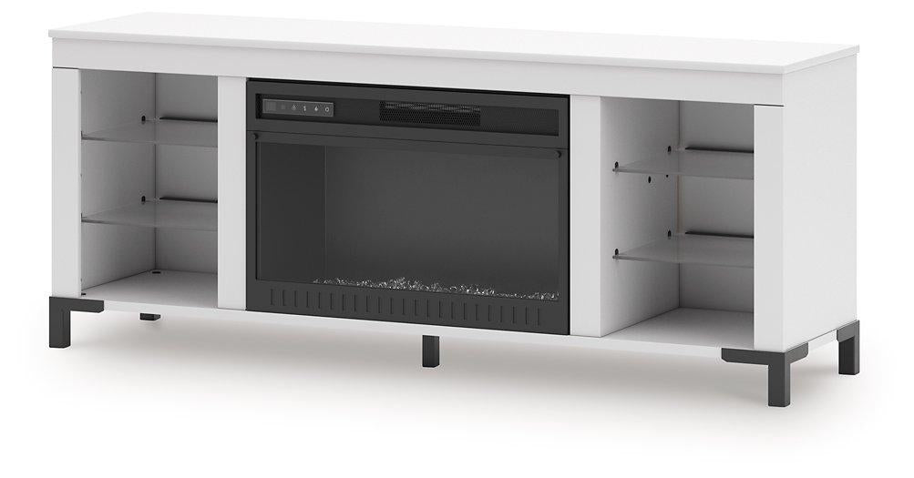 Brollevi 60" TV Stand with Electric Fireplace - Furniture Bros & Mattress (Bolingbrook, IL)