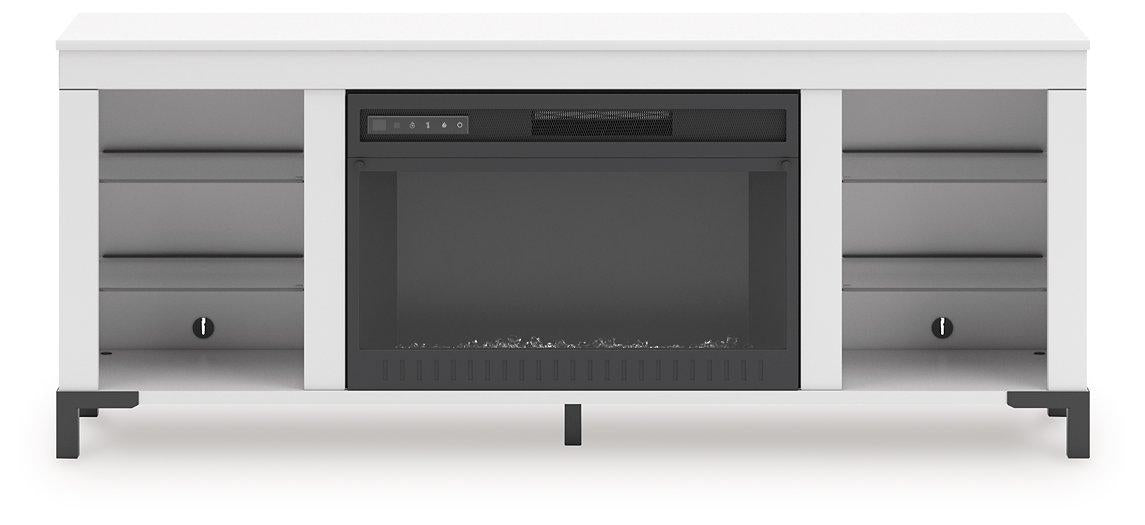 Brollevi 60" TV Stand with Electric Fireplace - Furniture Bros & Mattress (Bolingbrook, IL)