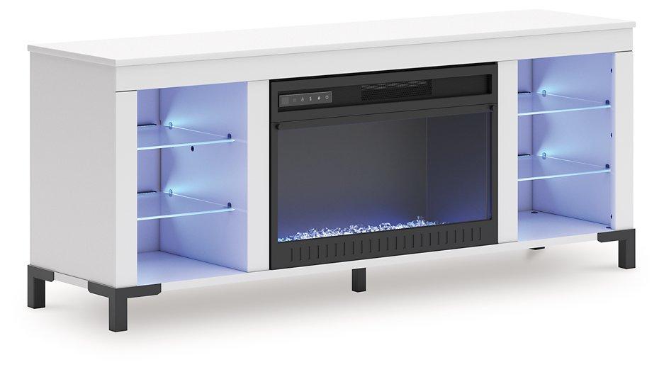 Brollevi 60" TV Stand with Electric Fireplace - Furniture Bros & Mattress (Bolingbrook, IL)