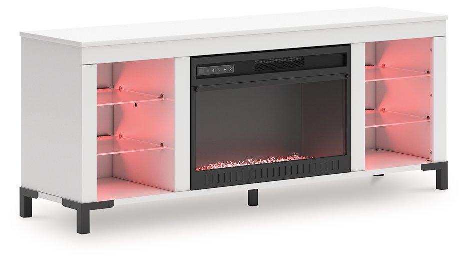 Brollevi 60" TV Stand with Electric Fireplace - Furniture Bros & Mattress (Bolingbrook, IL)