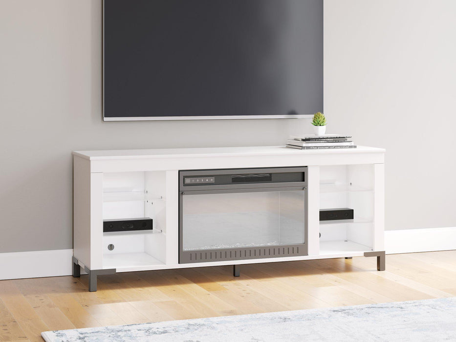 Brollevi 60" TV Stand with Electric Fireplace - Furniture Bros & Mattress (Bolingbrook, IL)