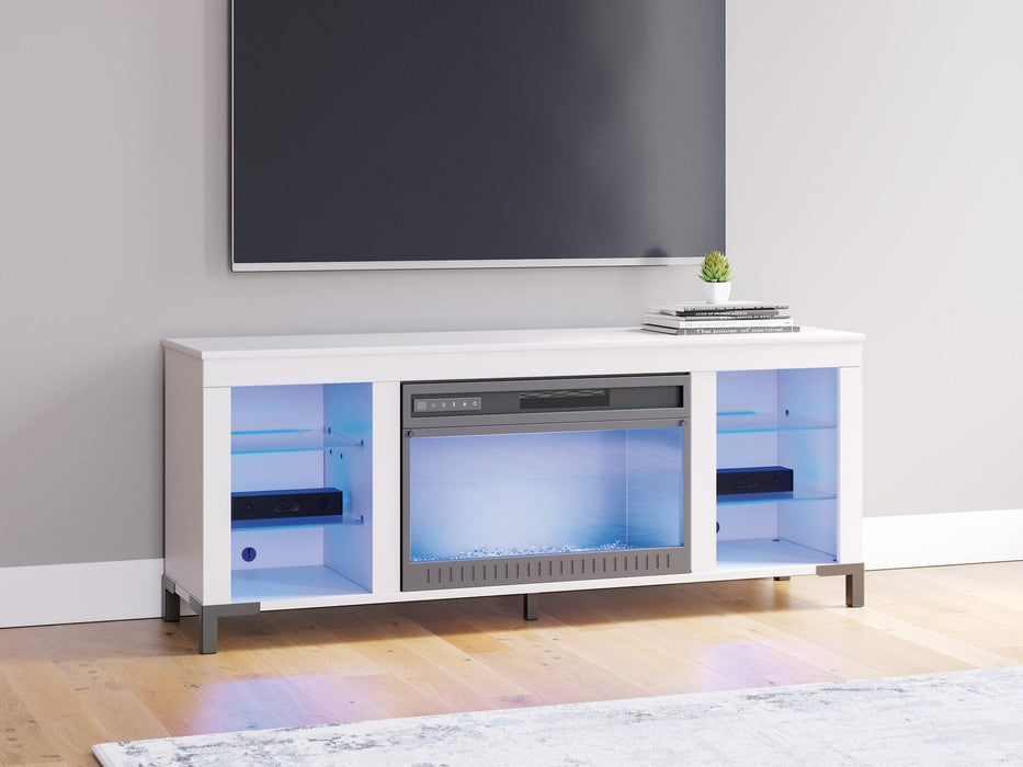 Brollevi 60" TV Stand with Electric Fireplace - Furniture Bros & Mattress (Bolingbrook, IL)