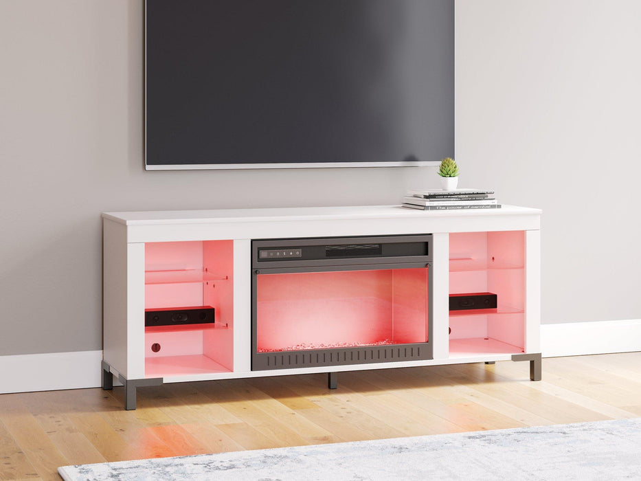 Brollevi 60" TV Stand with Electric Fireplace - Furniture Bros & Mattress (Bolingbrook, IL)