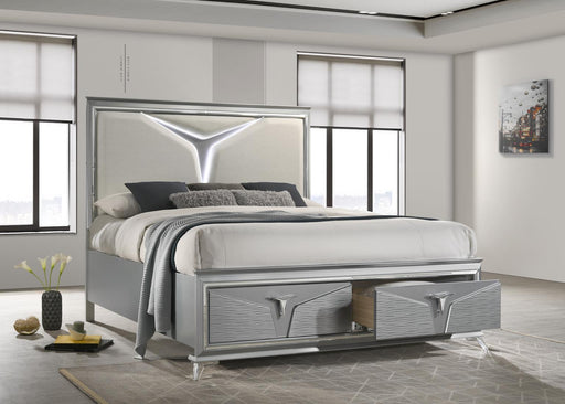 B024 Olive Silver Bed - Furniture Bros & Mattress (Bolingbrook, IL)