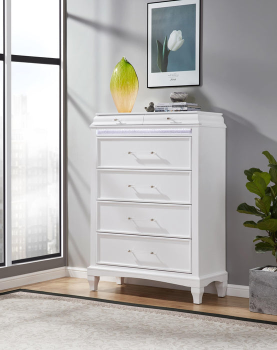 White Led Chest
