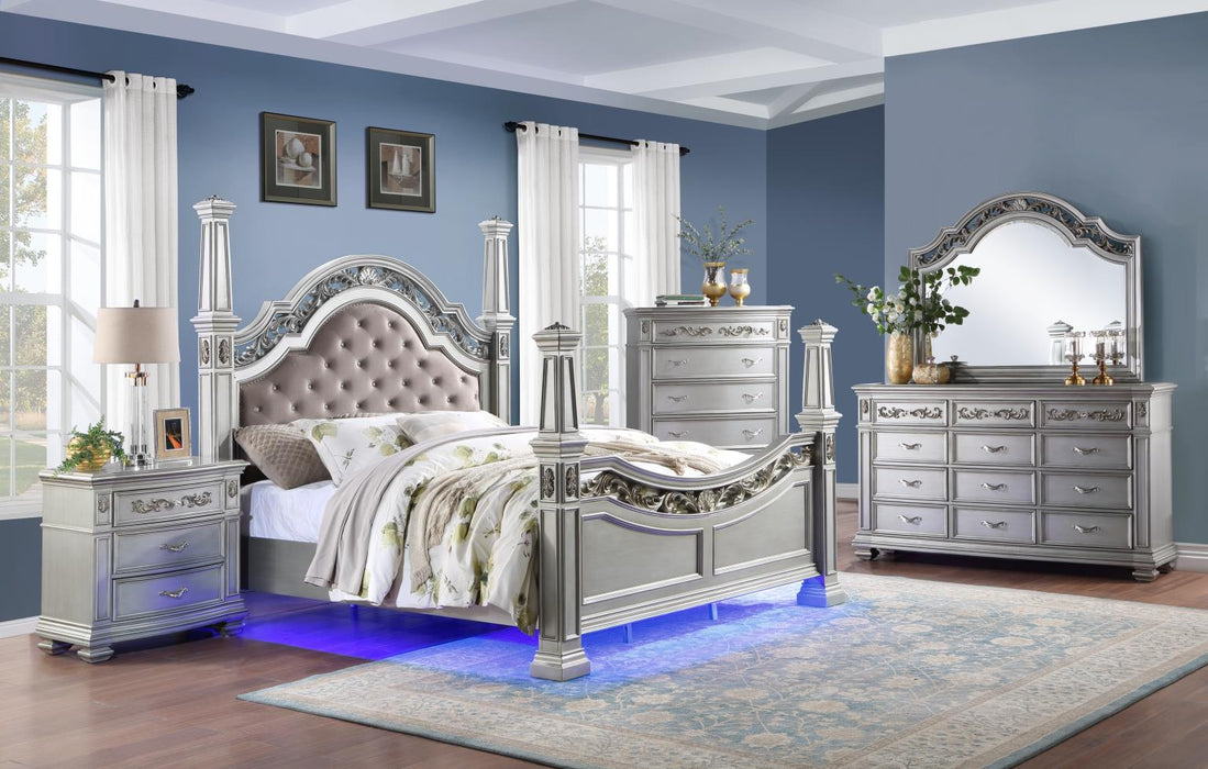 B062 Bed Frame-Dresser-Mirror-Chest-Nightstand