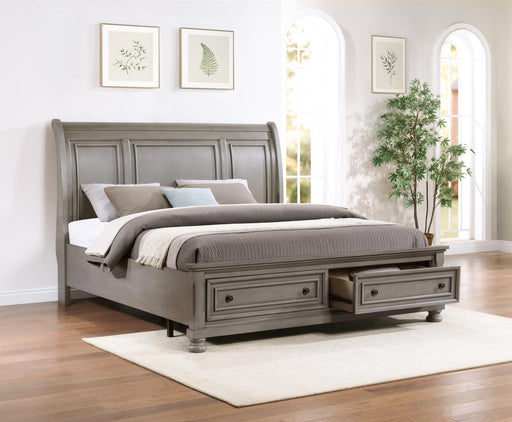B070 Light Gray Bed - Furniture Bros & Mattress (Bolingbrook, IL)