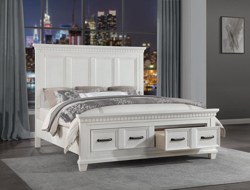 B078 White Bed - Furniture Bros & Mattress (Bolingbrook, IL)