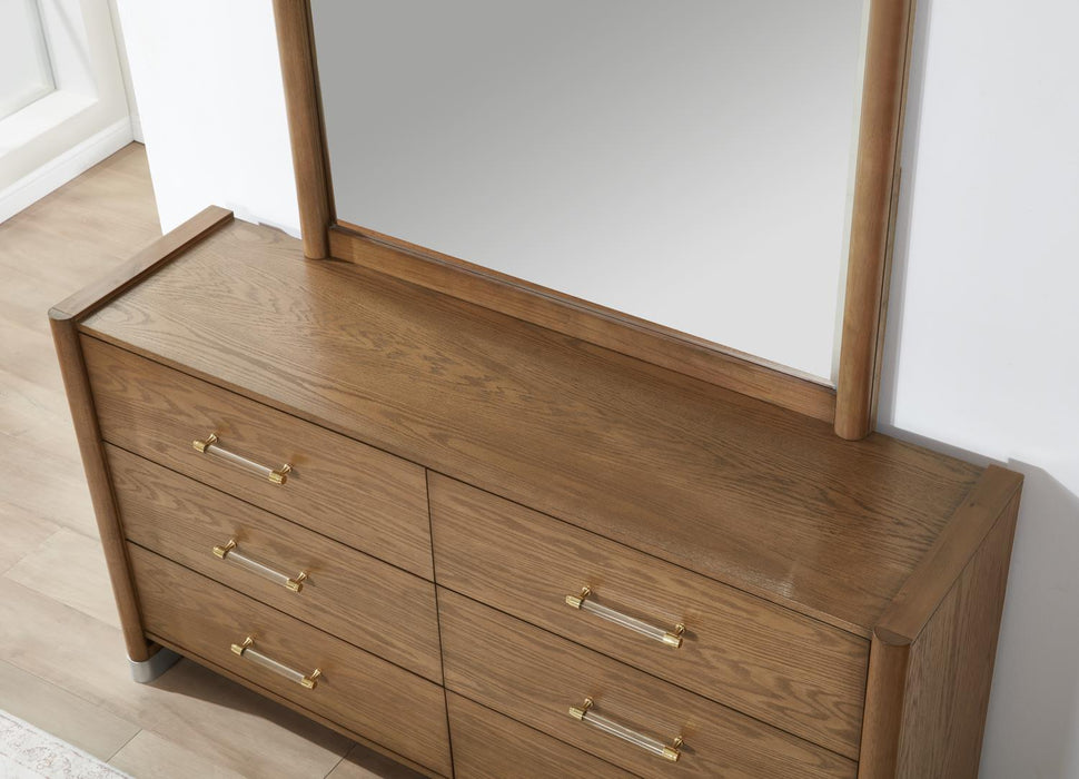 Warm Brown Canopy Queen Bed