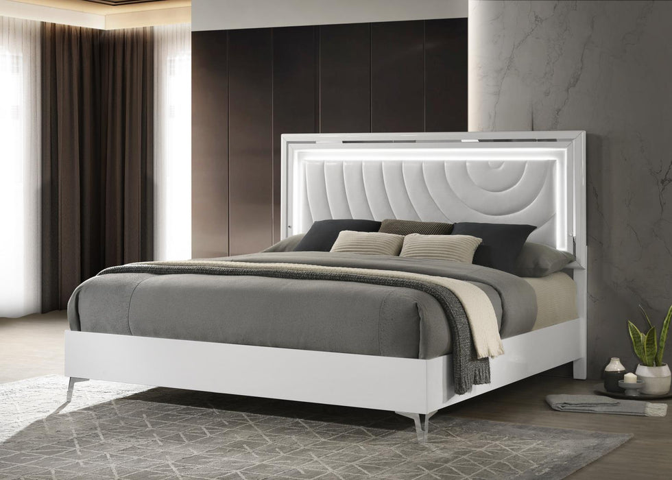 White Bevel Mirror
