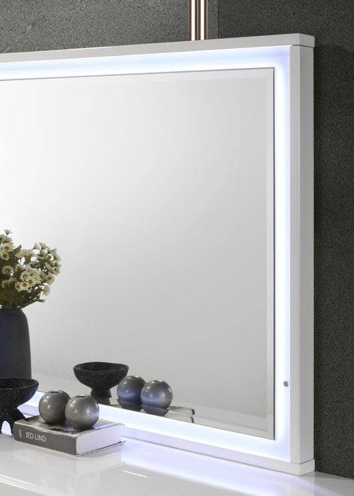 White/Gray Line Night Stand