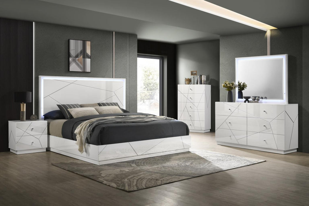 White/Gray Line Dresser