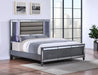 B223 Charcoal Gloss Bed With Led Light - Furniture Bros & Mattress (Bolingbrook, IL)