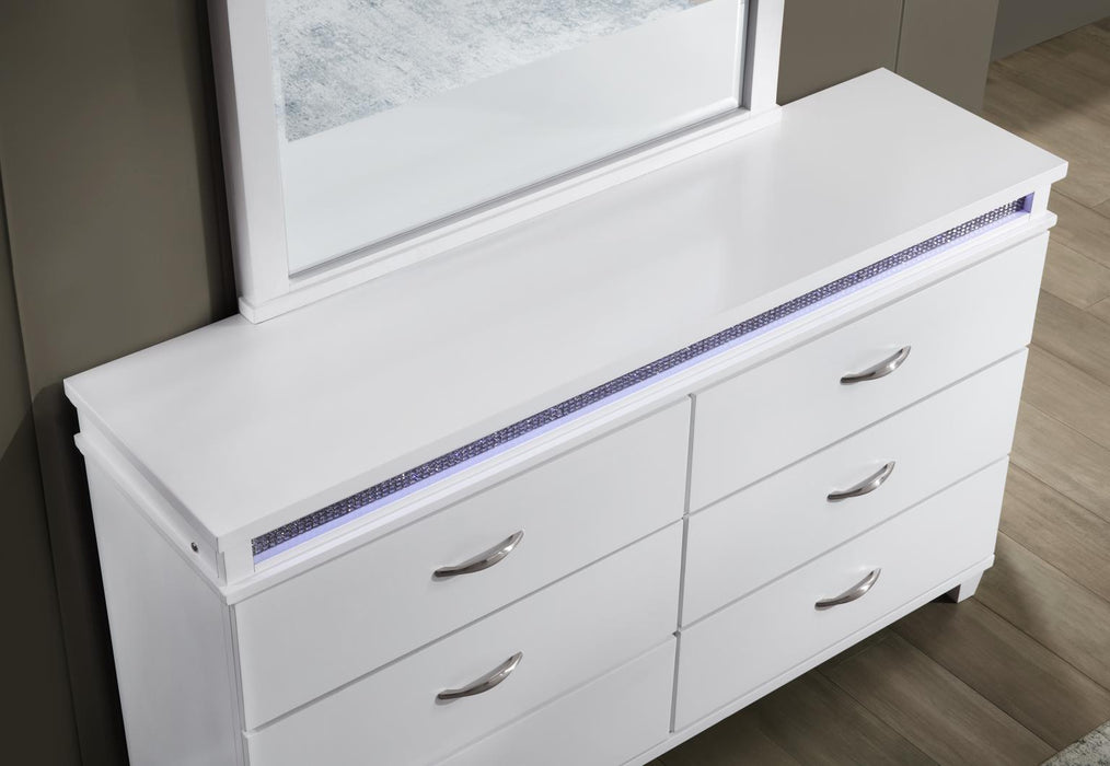 King Bed-Dresser-Mirror