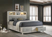 B261 Light Beige-Dove Gray Bed With Speaker-Led - Furniture Bros & Mattress (Bolingbrook, IL)