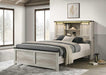 B263 Antique White Bed - Furniture Bros & Mattress (Bolingbrook, IL)