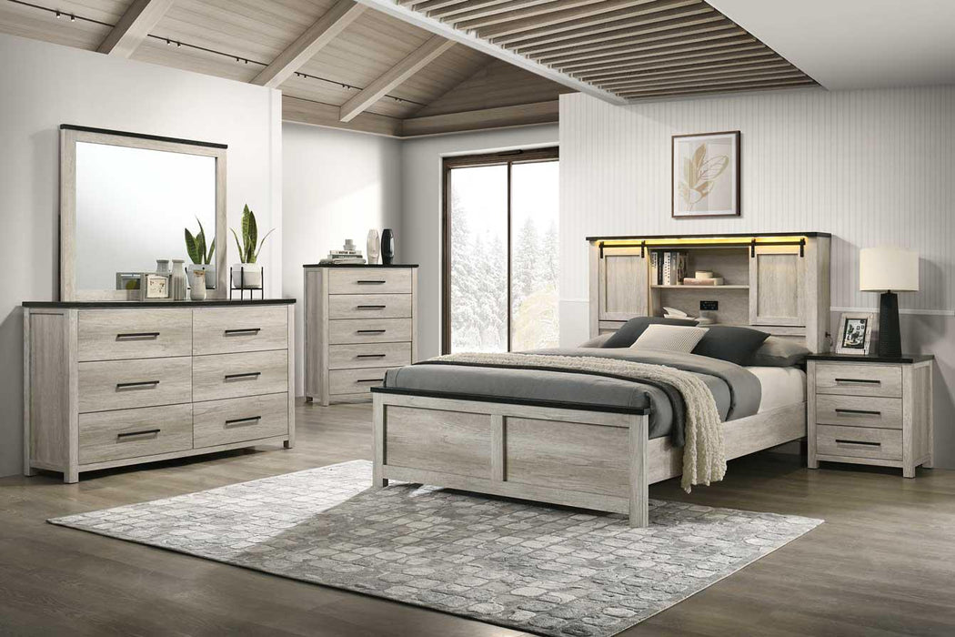 B263 Bed Frame-Dresser-Mirror-Chest-Nightstand