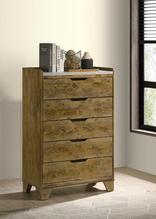 Light Aspen Oak King Bed
