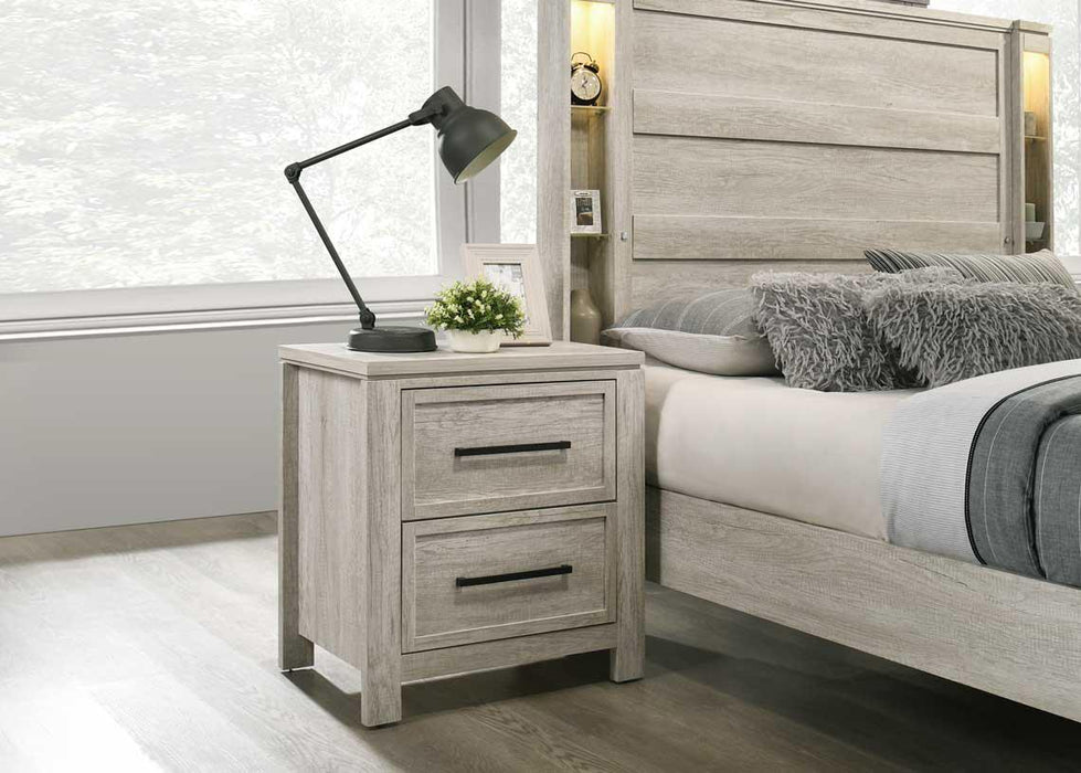 B318 Antique White Bed