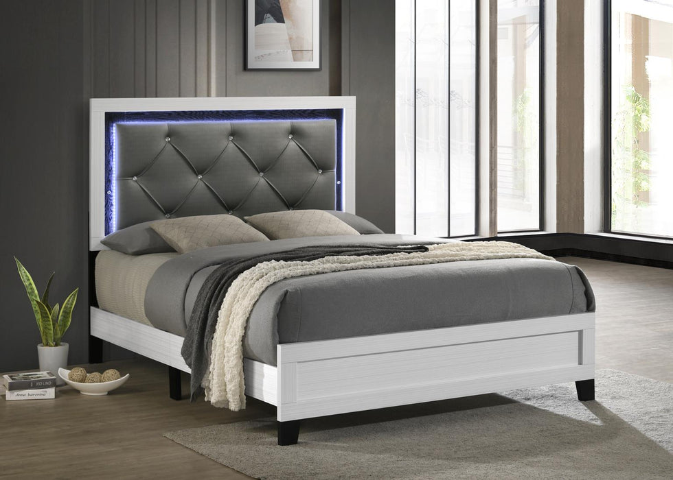 White Led King Bed
