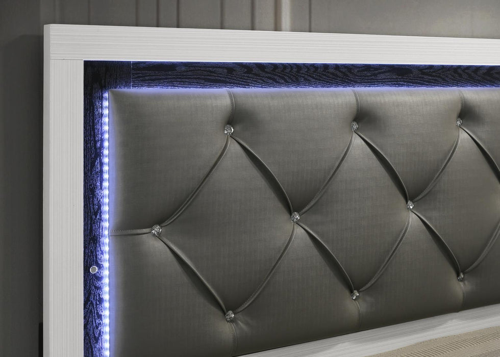 White Led Full Bed