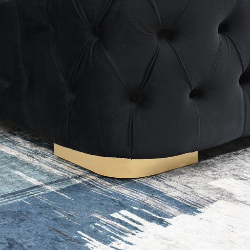 B540 Black Velvet Bed With Fireplace-Tv Mount-Bluetooth Speaker-Usb - Furniture Bros & Mattress (Bolingbrook, IL)