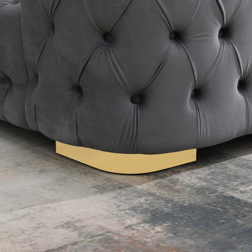 B541 Gray Velvet Bed With Fireplace-Tv Mount-Bluetooth Speaker-Usb - Furniture Bros & Mattress (Bolingbrook, IL)