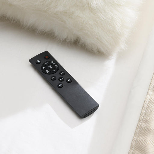 B543 Black Velvet Bed With Fireplace-Bluetooth Speaker-Usb - Furniture Bros & Mattress (Bolingbrook, IL)