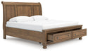 Feddinger Panel Storage Bed - Furniture Bros & Mattress (Bolingbrook, IL)
