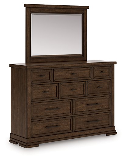 Taffenbrook Dresser and Mirror - Furniture Bros & Mattress (Bolingbrook, IL)