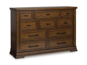 Taffenbrook Dresser and Mirror - Furniture Bros & Mattress (Bolingbrook, IL)