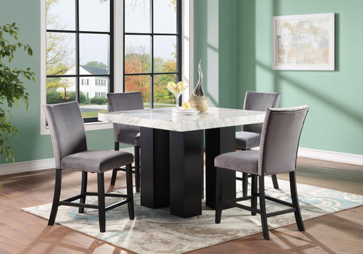 D130 Counter Table With 4 Leather Chairs - Furniture Bros & Mattress (Bolingbrook, IL)