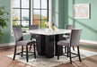D130 Counter Table With 4 Chairs - Furniture Bros & Mattress (Bolingbrook, IL)