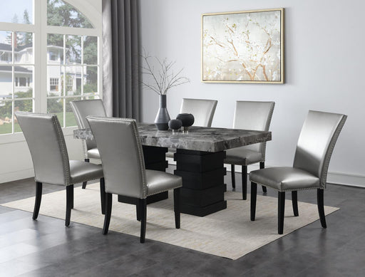 D137 Dining Table With 4 Leather Chairs - Furniture Bros & Mattress (Bolingbrook, IL)