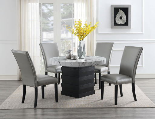 D142 Dining Table With 4 Leather Chairs - Furniture Bros & Mattress (Bolingbrook, IL)