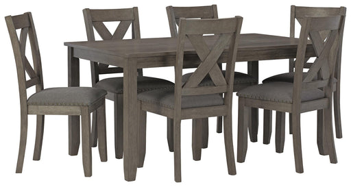 Caitbrook Dining Table and Chairs (Set of 7) - Furniture Bros & Mattress (Bolingbrook, IL)