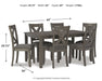 Caitbrook Dining Table and Chairs (Set of 7) - Furniture Bros & Mattress (Bolingbrook, IL)