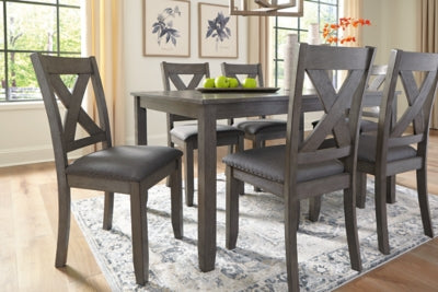 Caitbrook Dining Table and Chairs (Set of 7) - Furniture Bros & Mattress (Bolingbrook, IL)