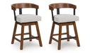 Ralene Counter Height Barstool (Set of 2) - Furniture Bros & Mattress (Bolingbrook, IL)