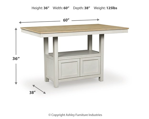Purlaney Counter Height Dining Table - Furniture Bros & Mattress (Bolingbrook, IL)