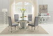 G-100 Glamour Dining Table-4 Velvet Chairs - Furniture Bros & Mattress (Bolingbrook, IL)