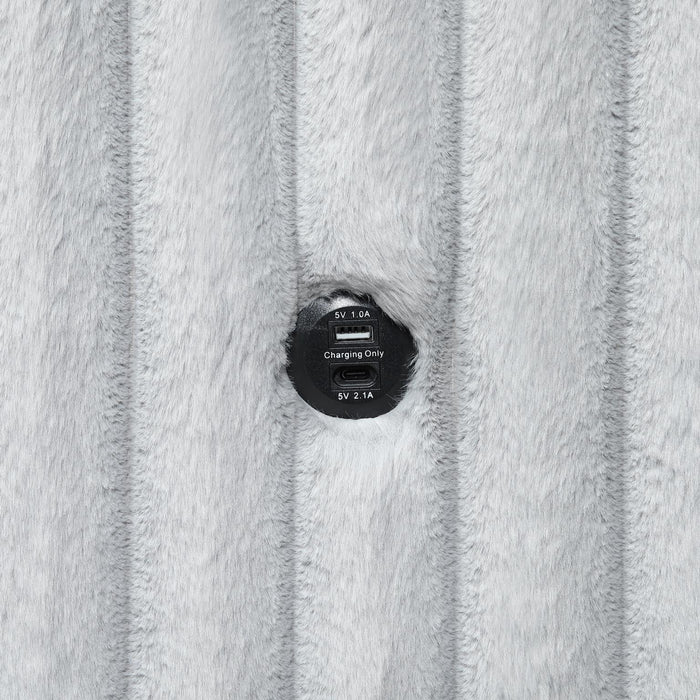 U299 Gray 3 Pc Sectional With Usb