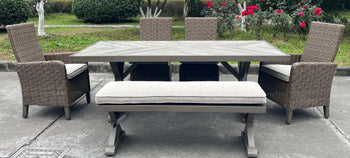 Laguna Heights Bench with Cushion - Furniture Bros & Mattress (Bolingbrook, IL)