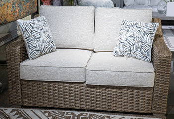 Laguna Heights Outdoor Loveseat with Cushion - Furniture Bros & Mattress (Bolingbrook, IL)