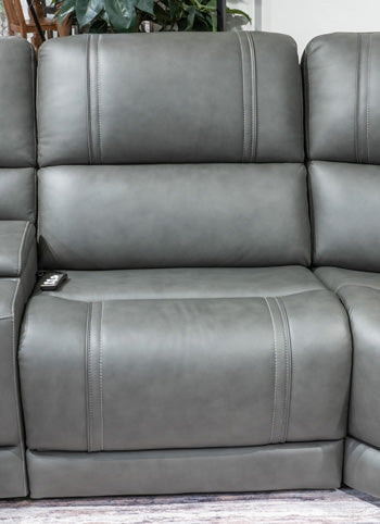 5Z - Pittson Power Reclining Sectional - Furniture Bros & Mattress (Bolingbrook, IL)