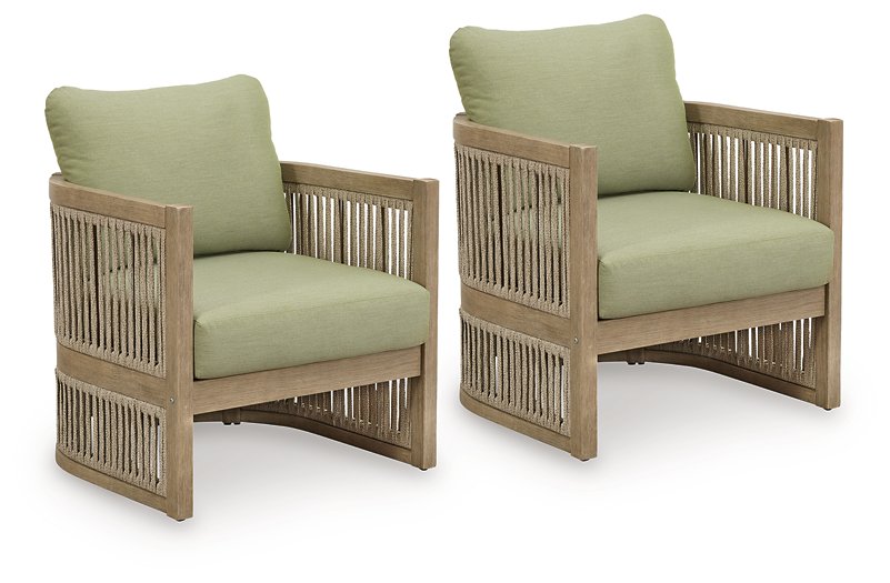Serena Shores Outdoor Lounge Chair (Set of 2) - Furniture Bros & Mattress (Bolingbrook, IL)